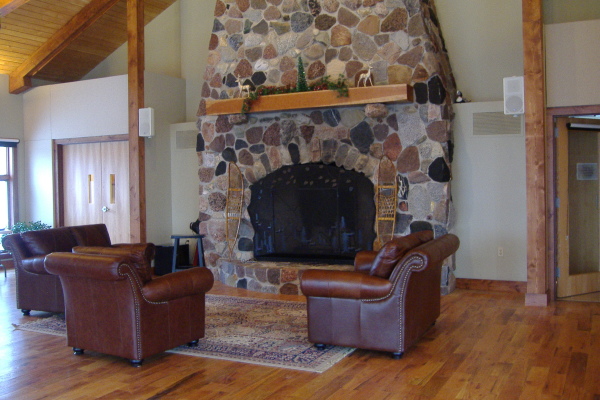 Great room fireplace